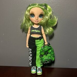 Rainbow High Jr High Jade Hunter Green Doll with backpack